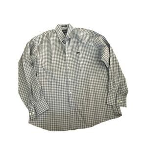 Faconnable Men's Multicolor Check Print Long Sleeve Button Up Shirt Size XXL